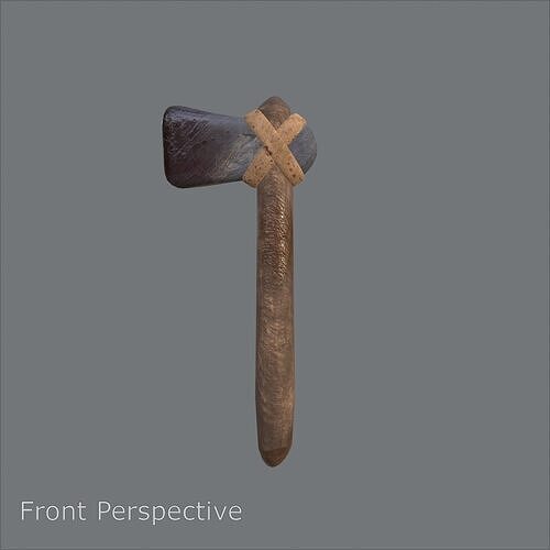 Primitive Stone Axe 4K PBR 3D model