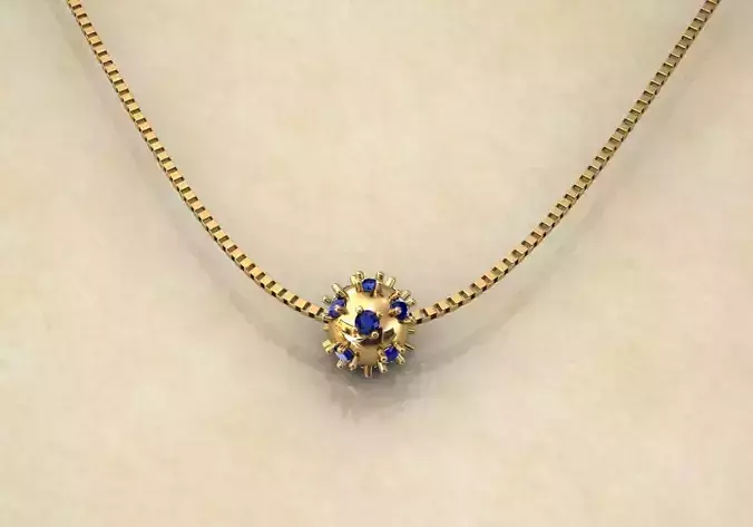3D Pendant Necklace Model