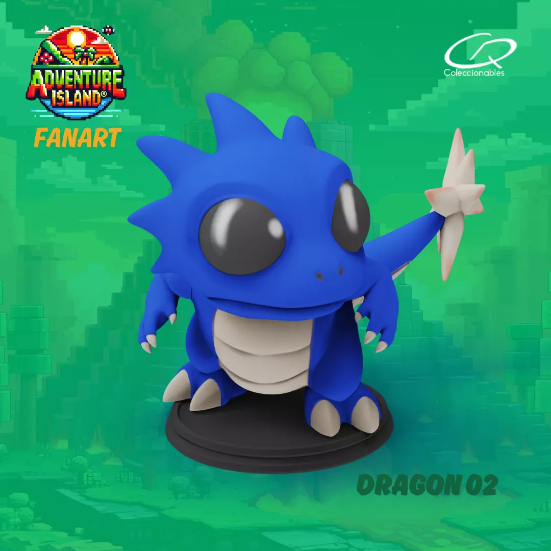 Adventure Island fanart Dragon 02 3D print model