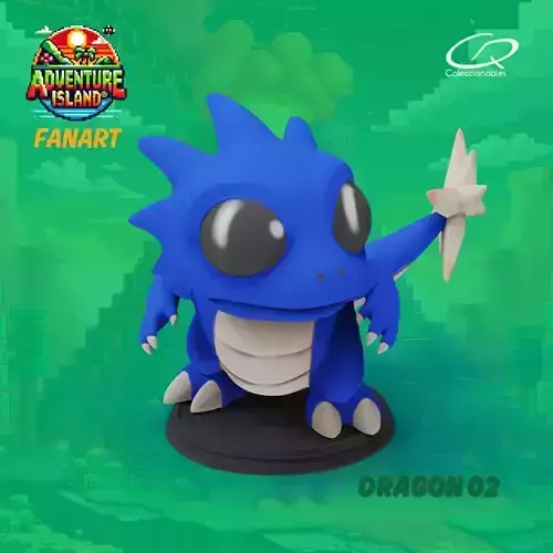 Adventure Island fanart Dragon 02 3D print model