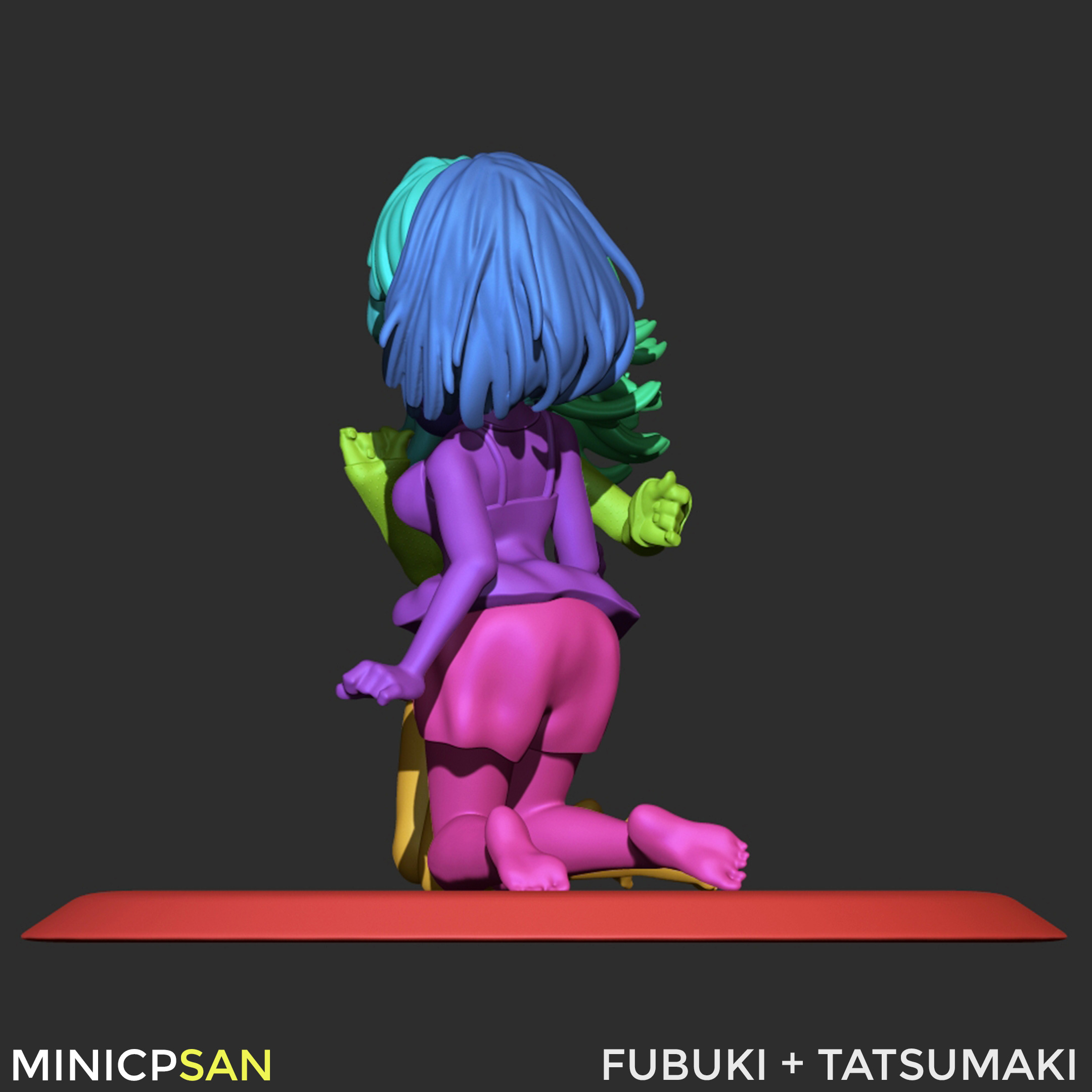 Fubuki and Tatsumaki - Sleepy Pajama Party - One Punch Man 3D print model_12