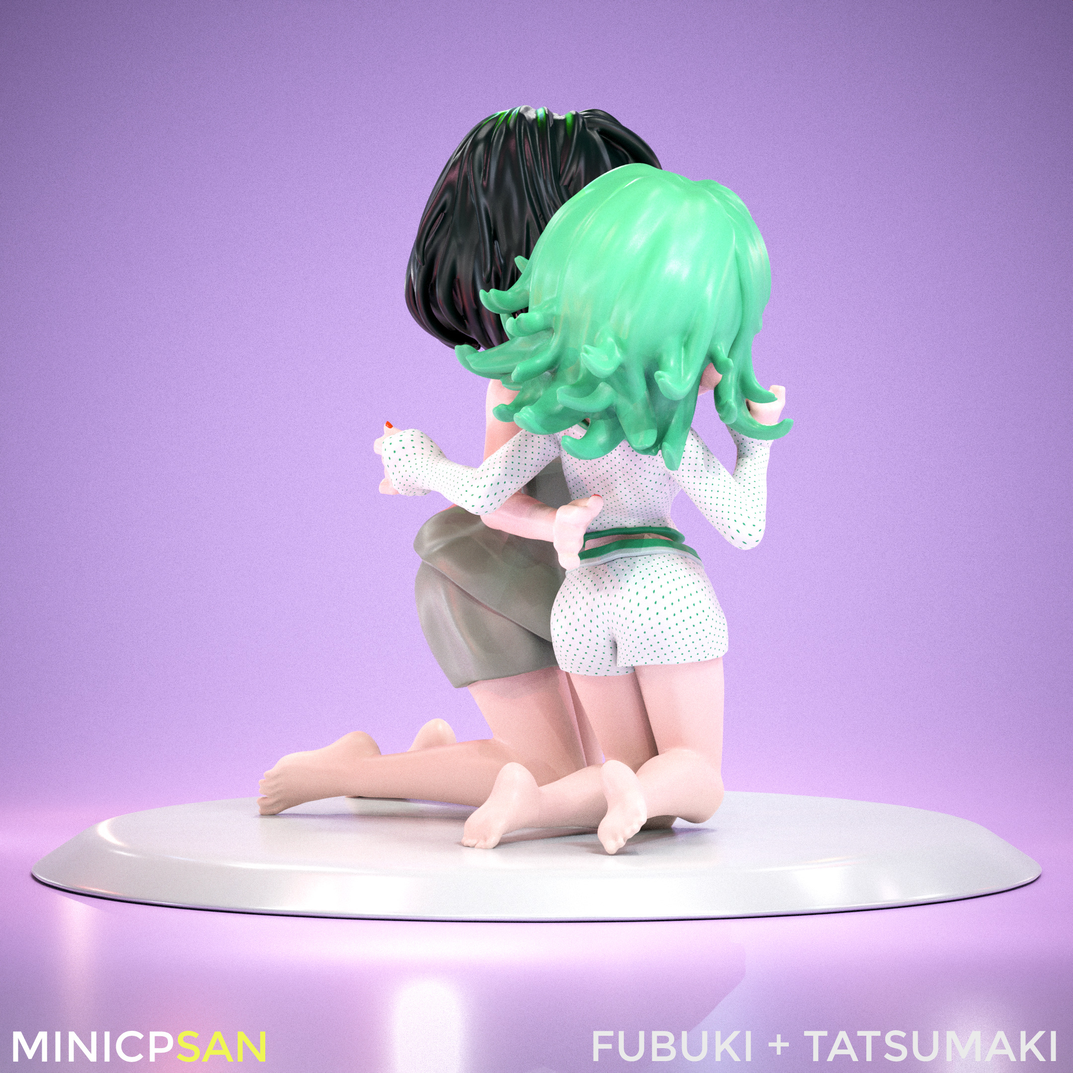 Fubuki and Tatsumaki - Sleepy Pajama Party - One Punch Man 3D print model_5