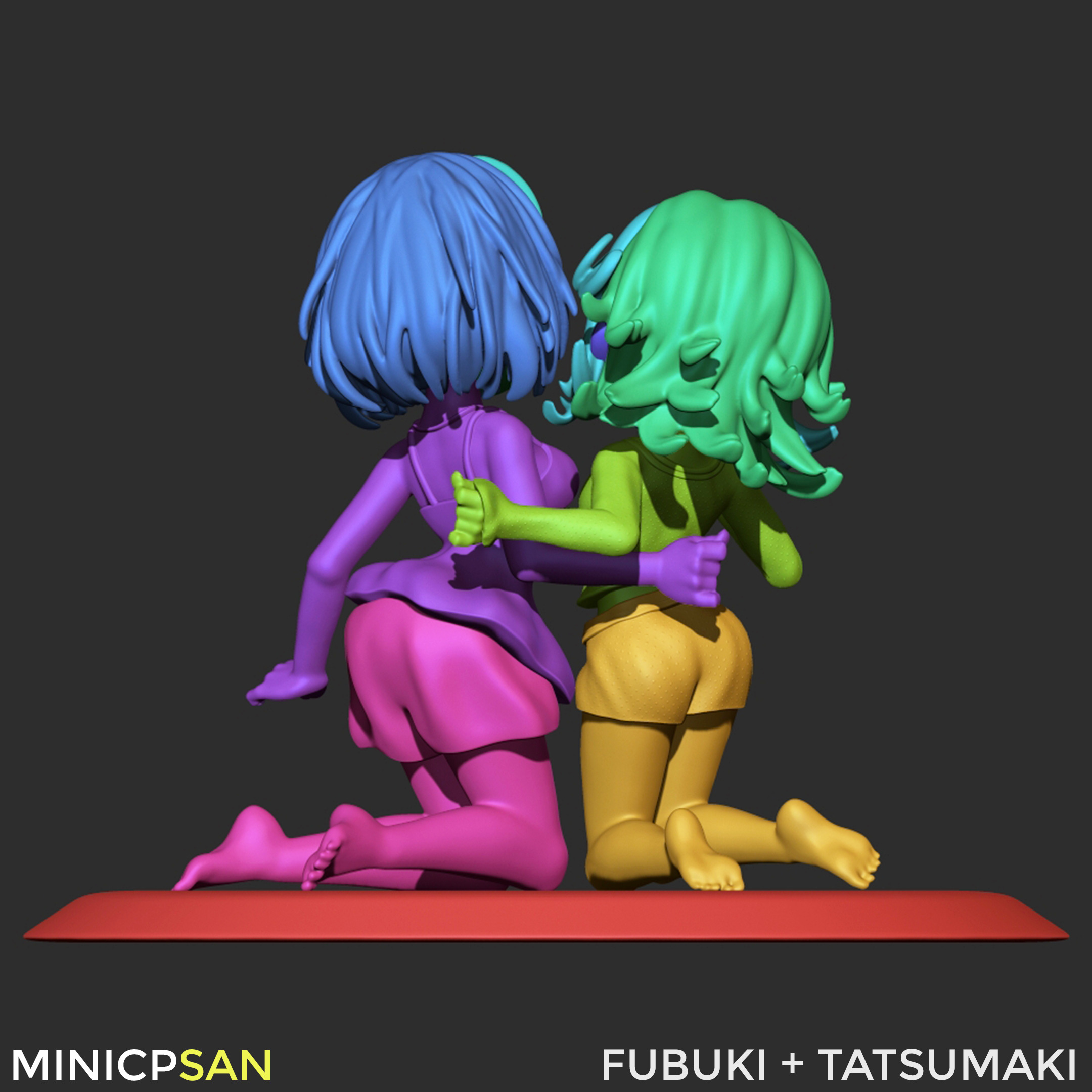 Fubuki and Tatsumaki - Sleepy Pajama Party - One Punch Man 3D print model_13