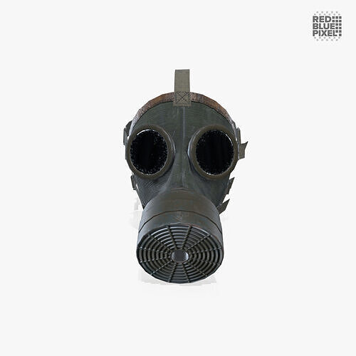 Gas Mask Low-poly 3D model