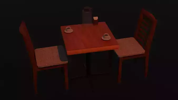 table set blender 3D model