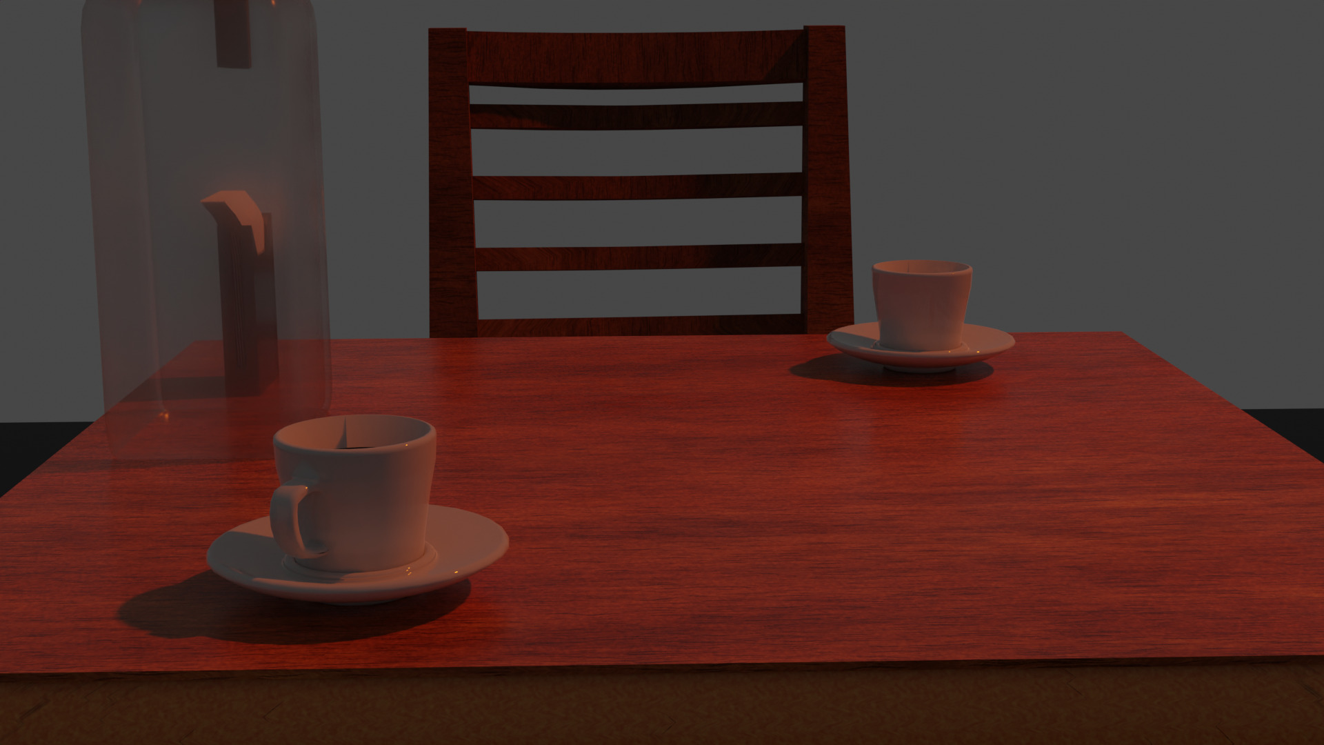 table set blender 3D model Low-poly 3D model_1