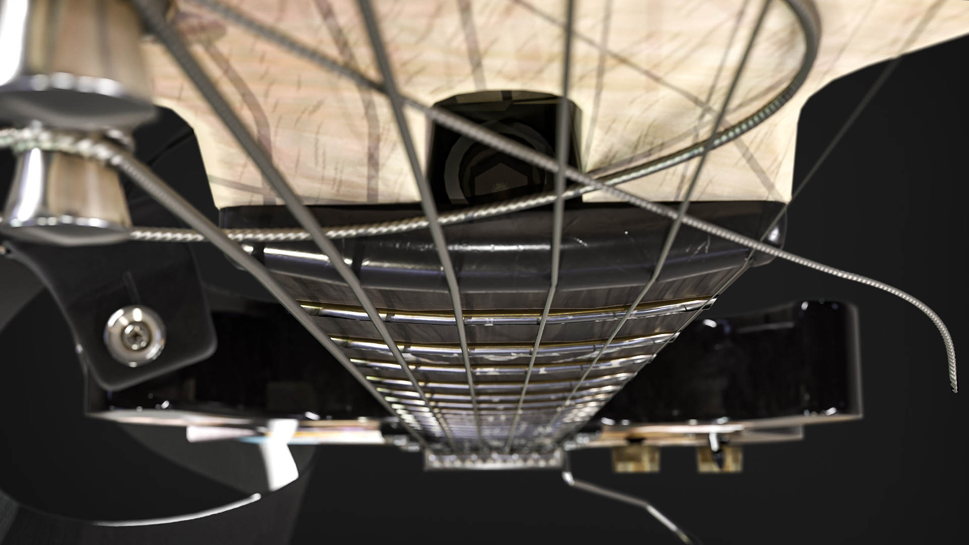 Electric Guitar YAMAHA Custom Low-poly 3D model_9