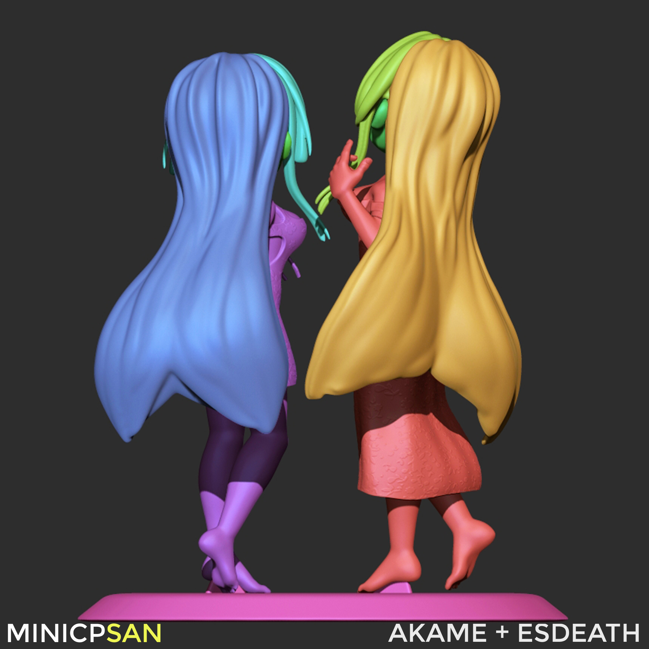 Akame and Esdeath - Cute Summer Showdown - Akame ga Kill 3D print model_10