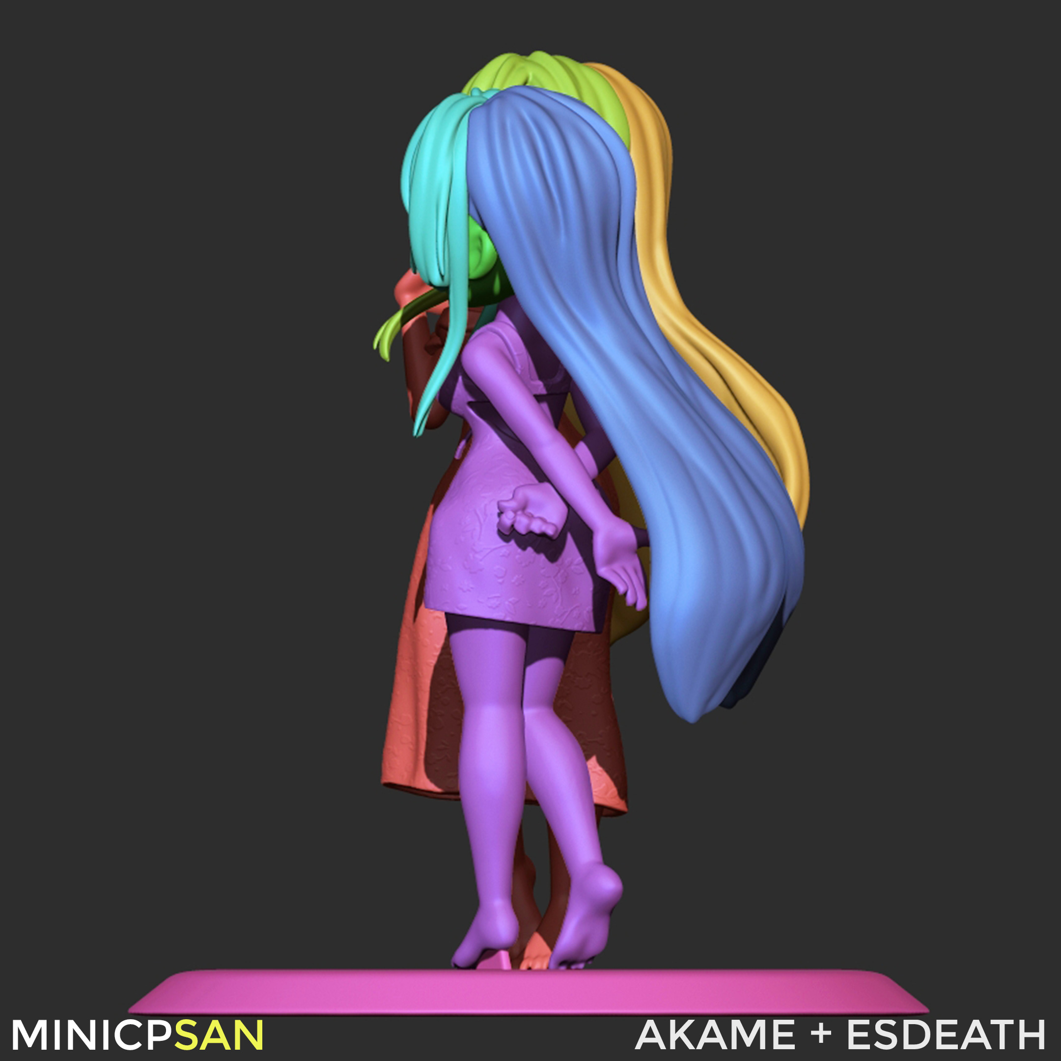 Akame and Esdeath - Cute Summer Showdown - Akame ga Kill 3D print model_9