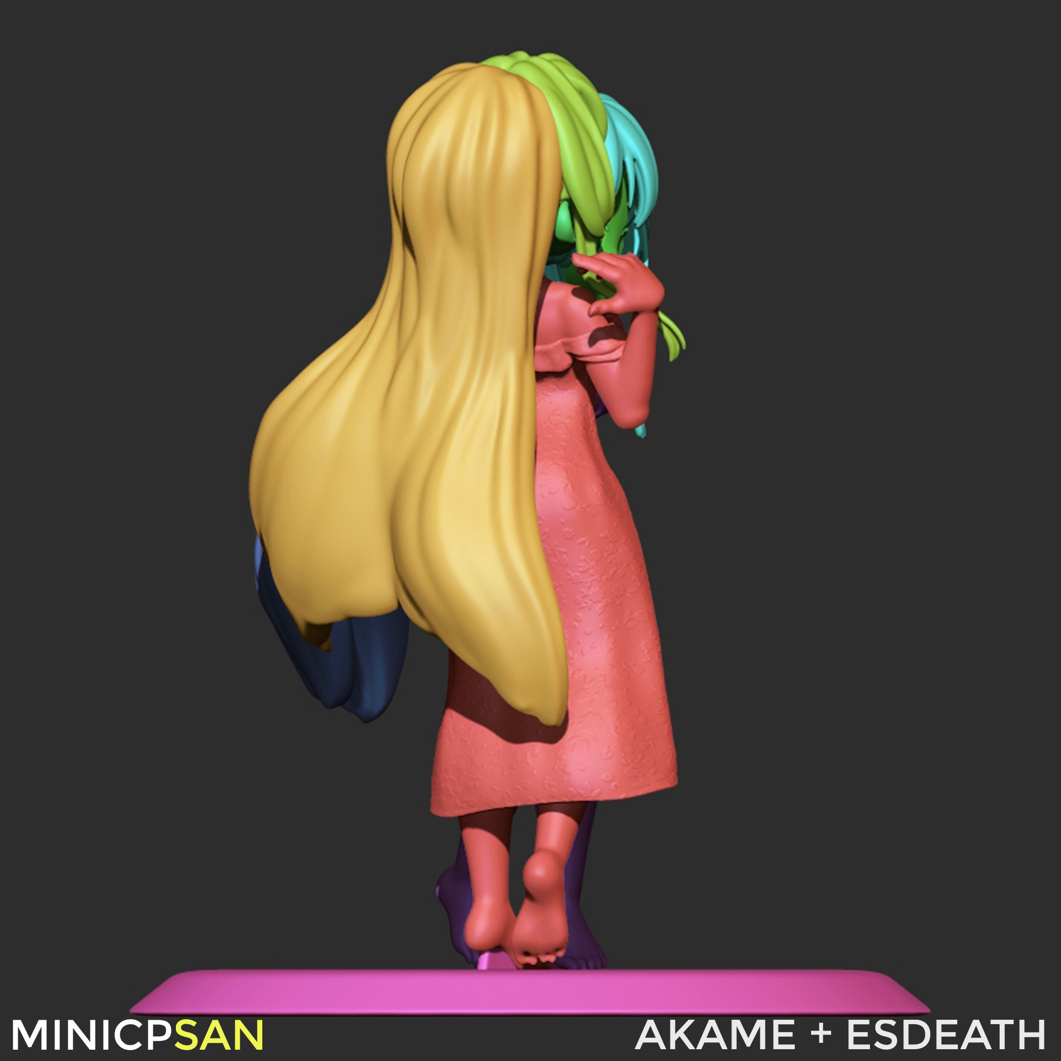 Akame and Esdeath - Cute Summer Showdown - Akame ga Kill 3D print model_11