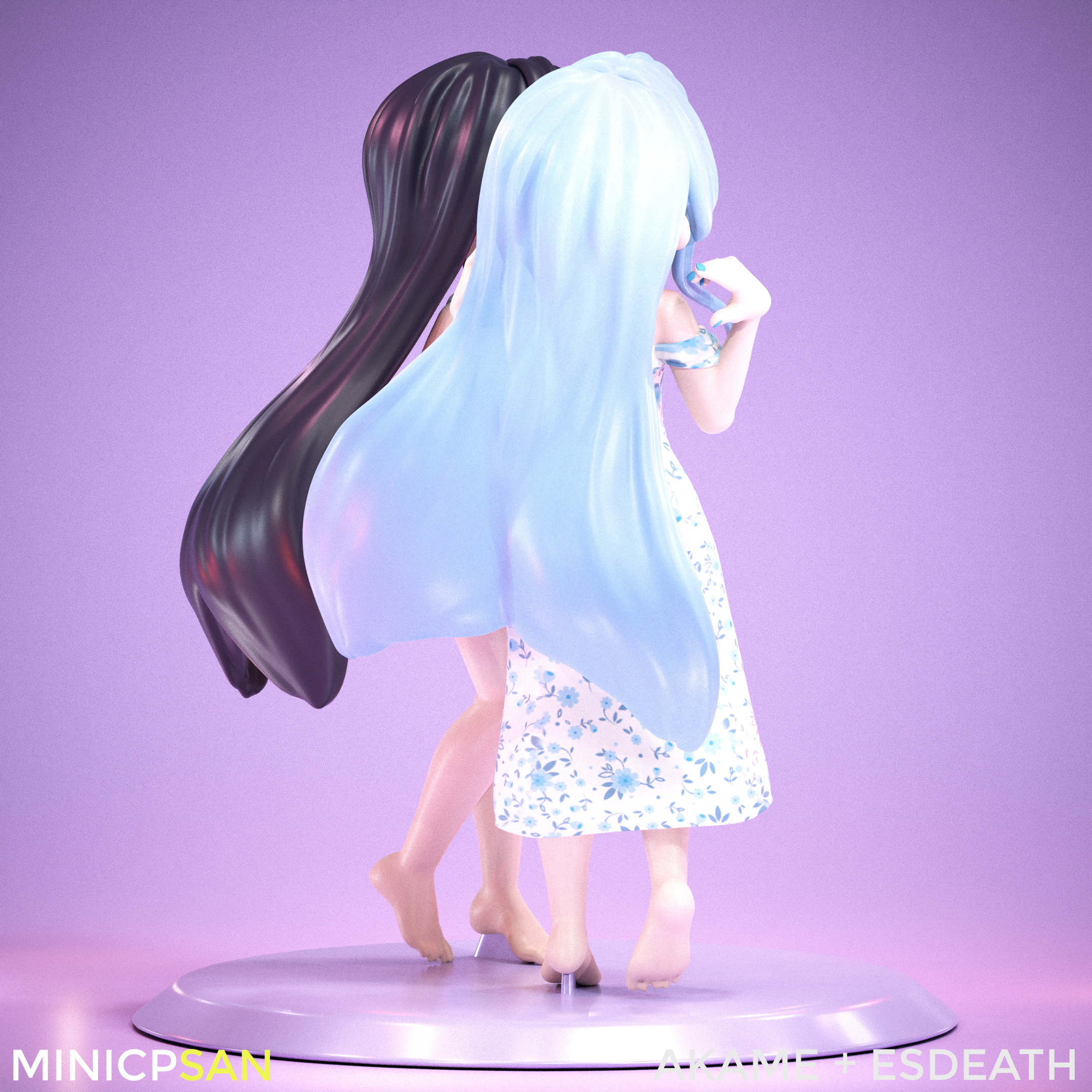 Akame and Esdeath - Cute Summer Showdown - Akame ga Kill 3D print model_5