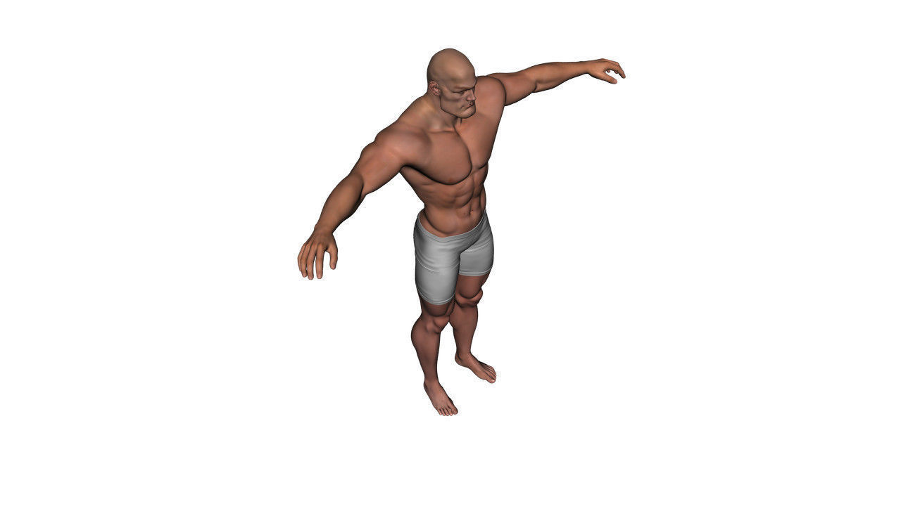 Realistic Hero Man - Rigged Low-poly 3D model_8