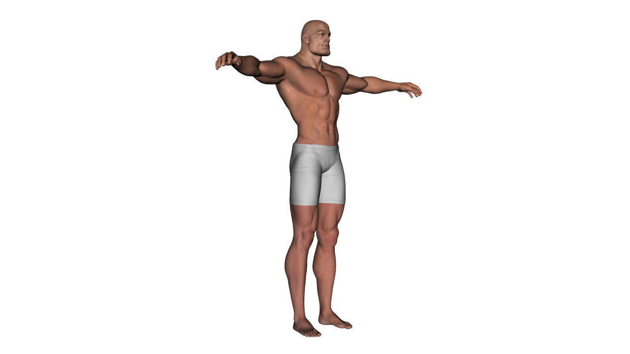Realistic Hero Man - Rigged Low-poly 3D model_3