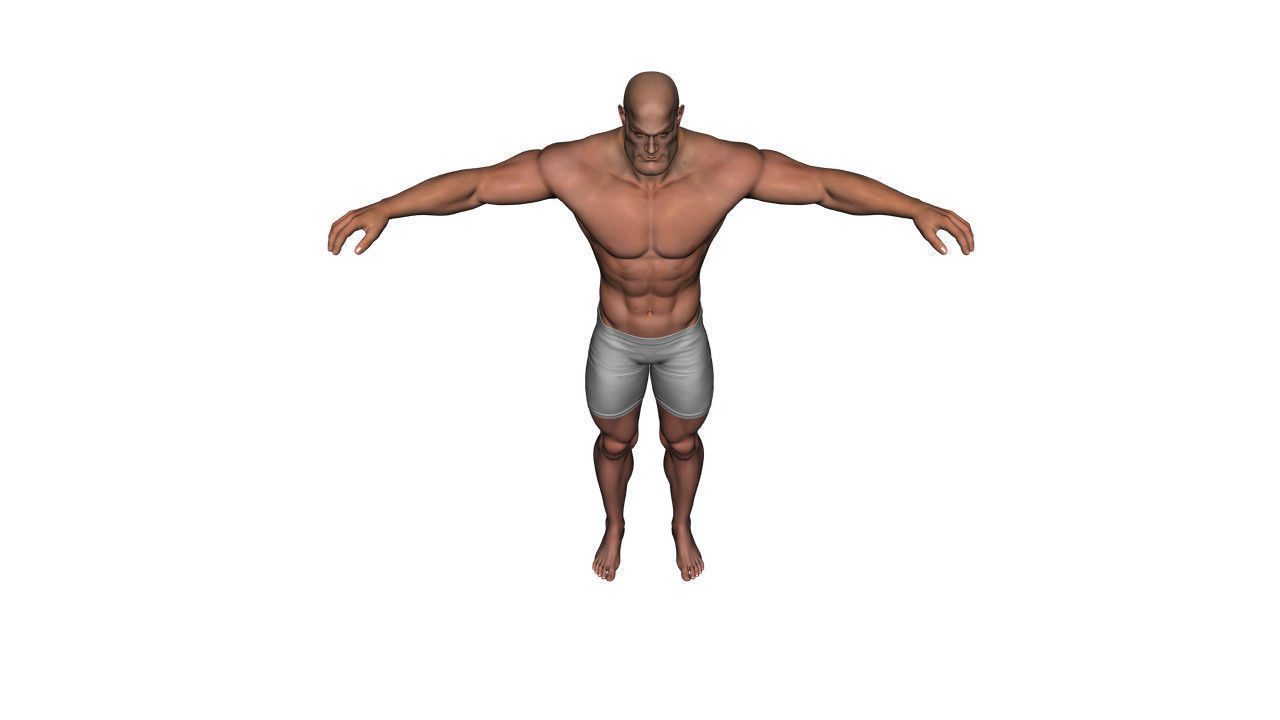 Realistic Hero Man - Rigged Low-poly 3D model_9
