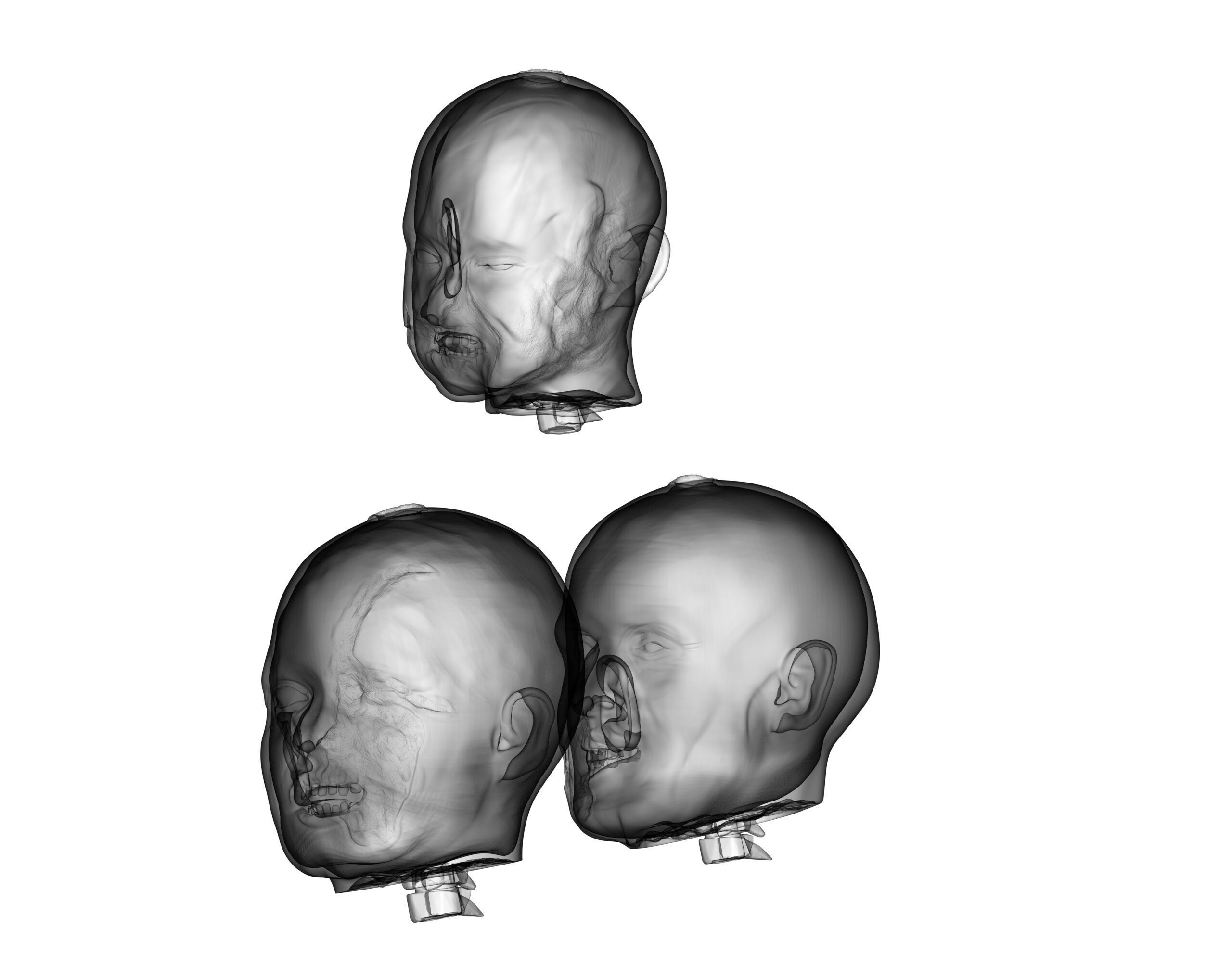 Family Zombie Heads 3D print model_16