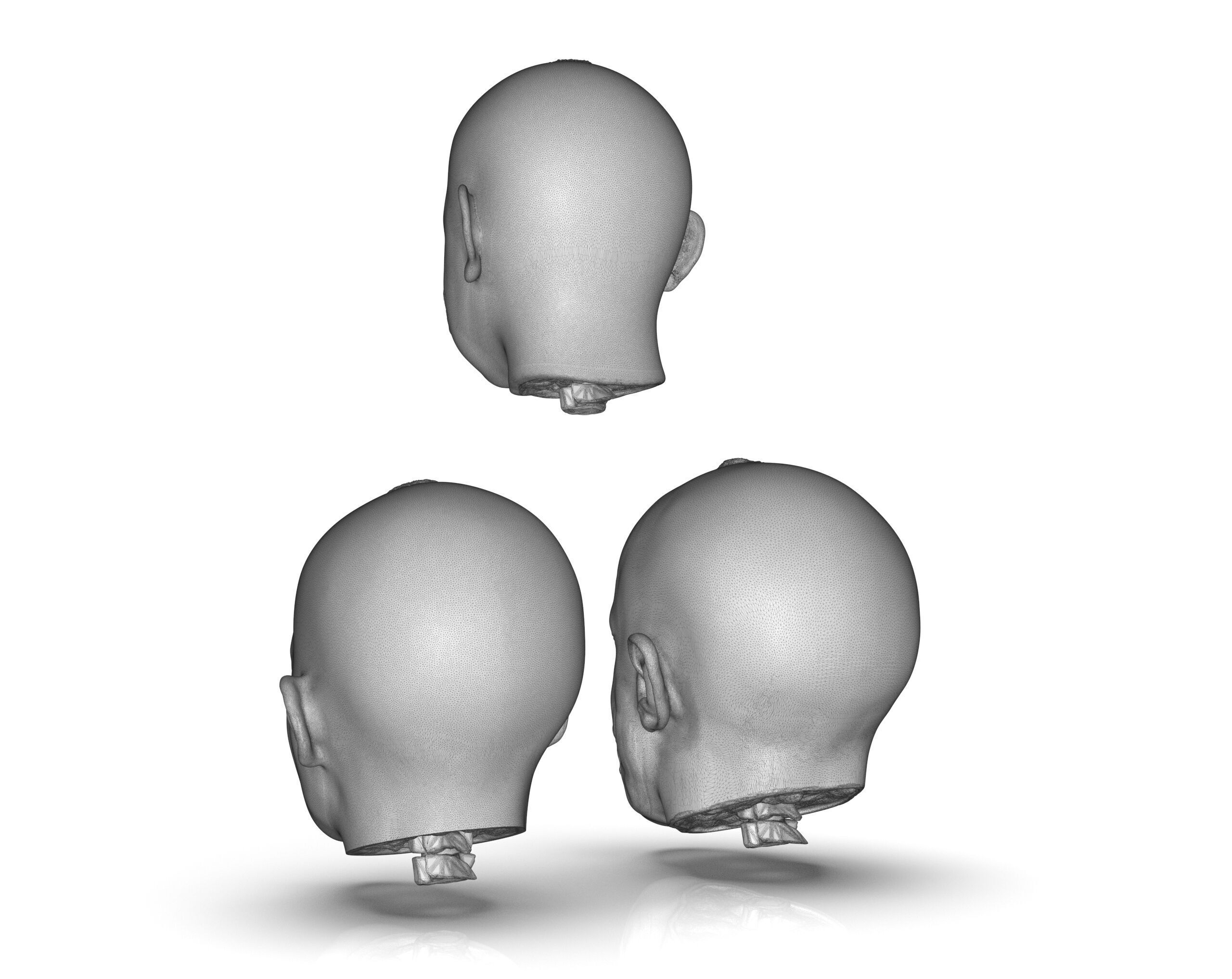 Family Zombie Heads 3D print model_21