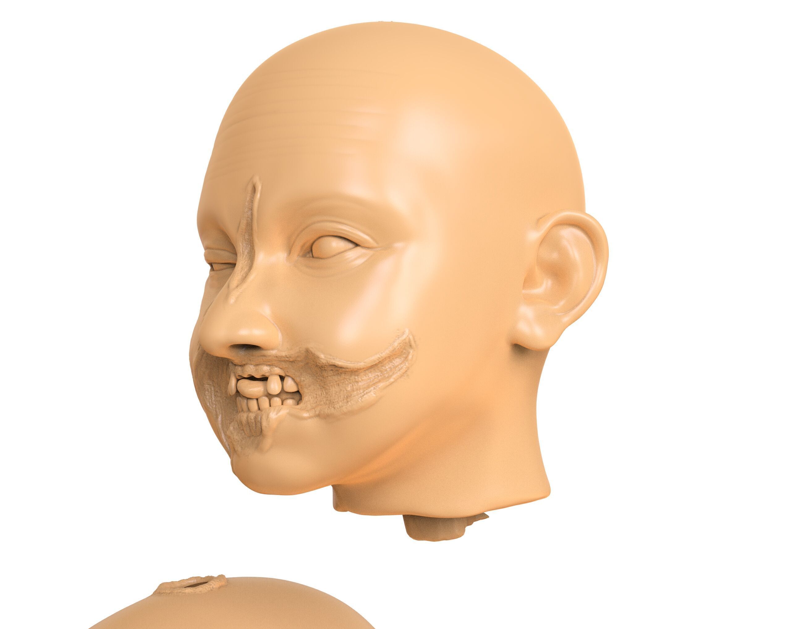 Family Zombie Heads 3D print model_12