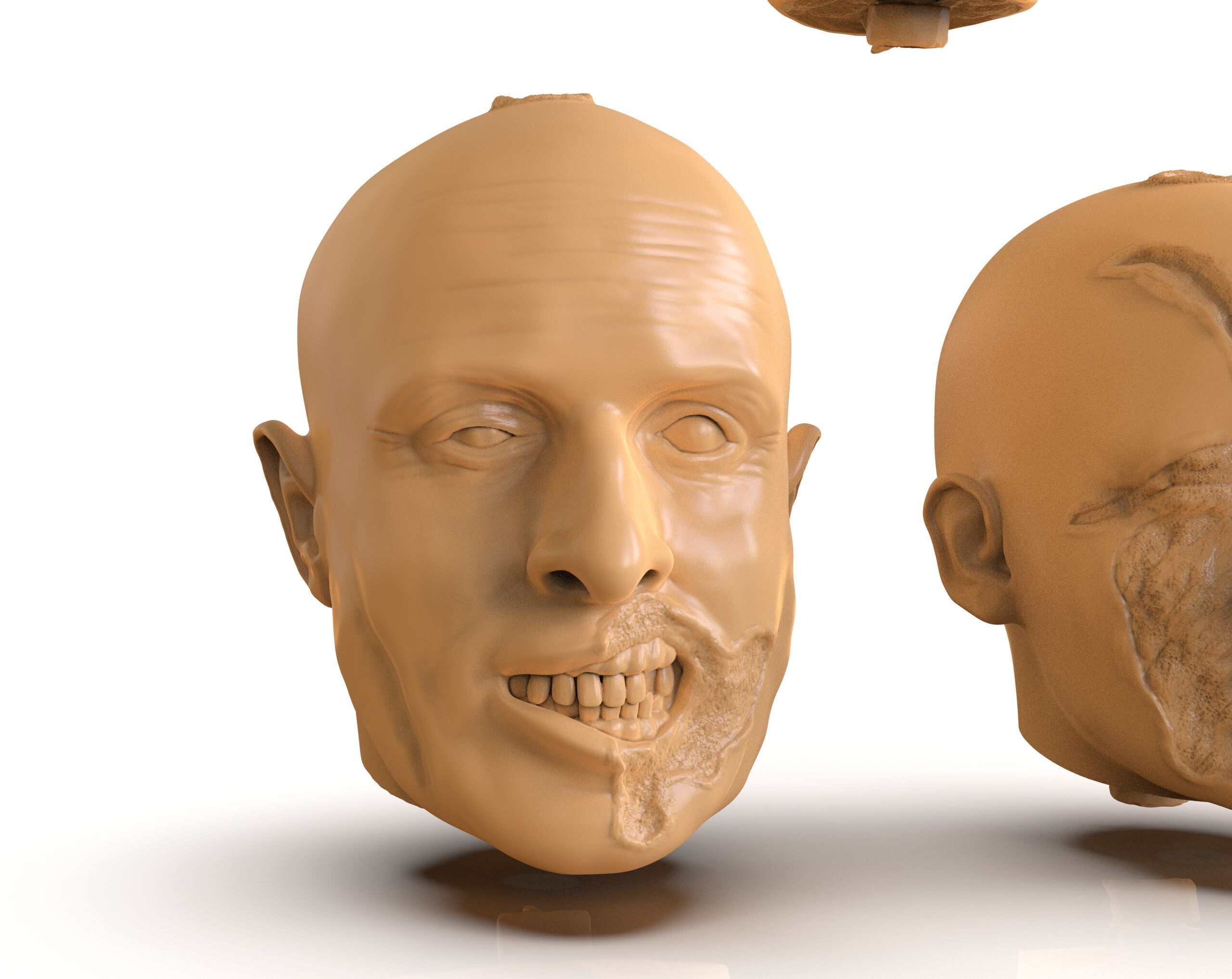 Family Zombie Heads 3D print model_7