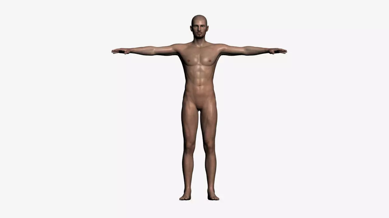 Realistic Male - Rigged Low-poly 3D model_0
