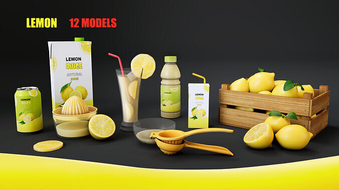 Lemon Low-poly 3D model