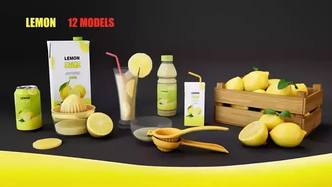 Lemon Low-poly 3D model