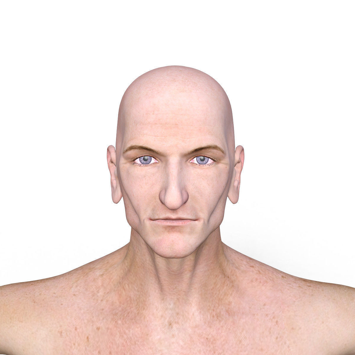 Realistic Old Man - Rigged Low-poly 3D model_21