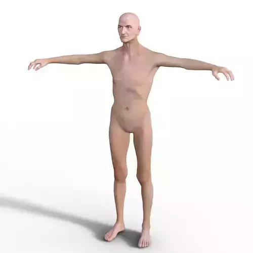 Realistic Old Man - Rigged Low-poly 3D model