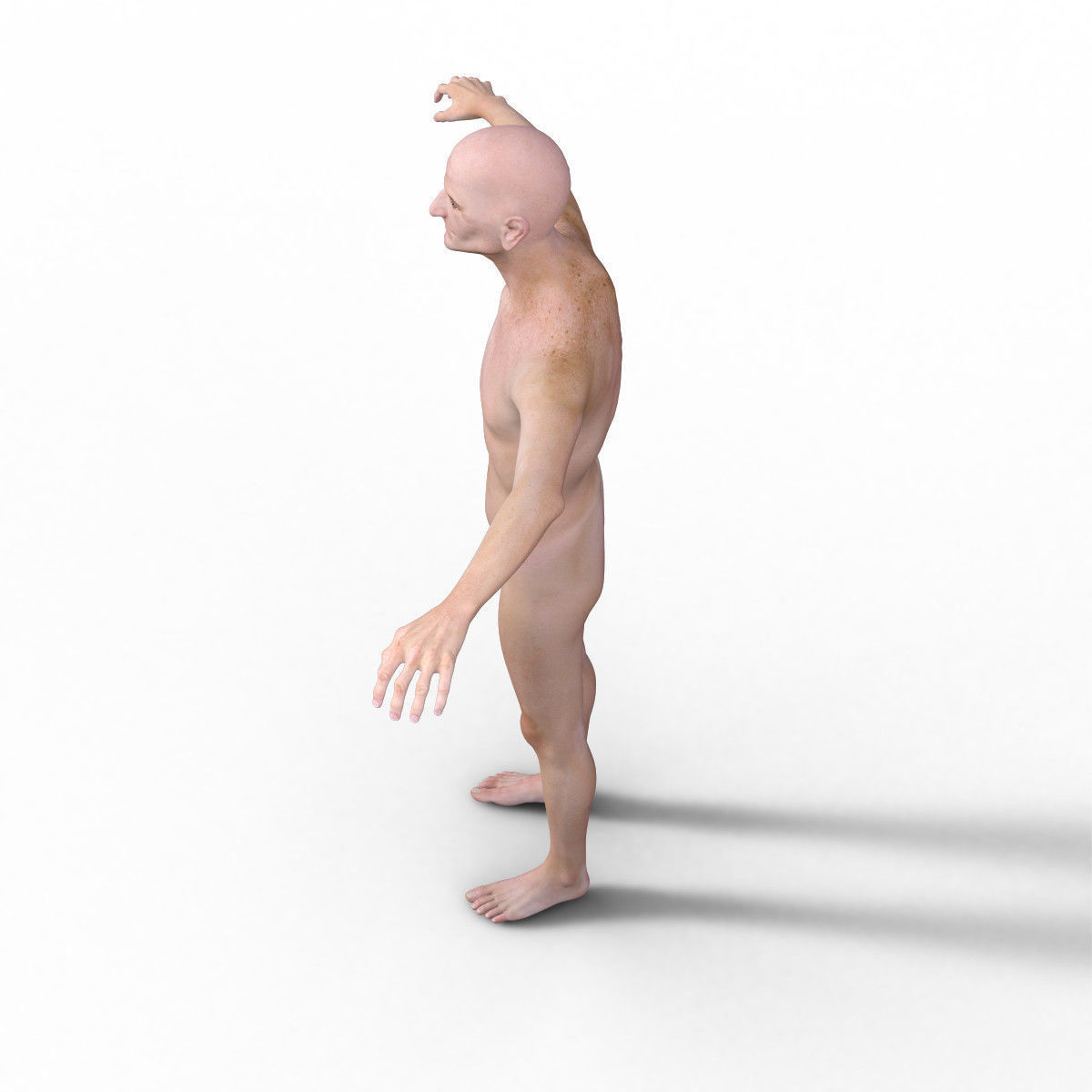 Realistic Old Man - Rigged Low-poly 3D model_12