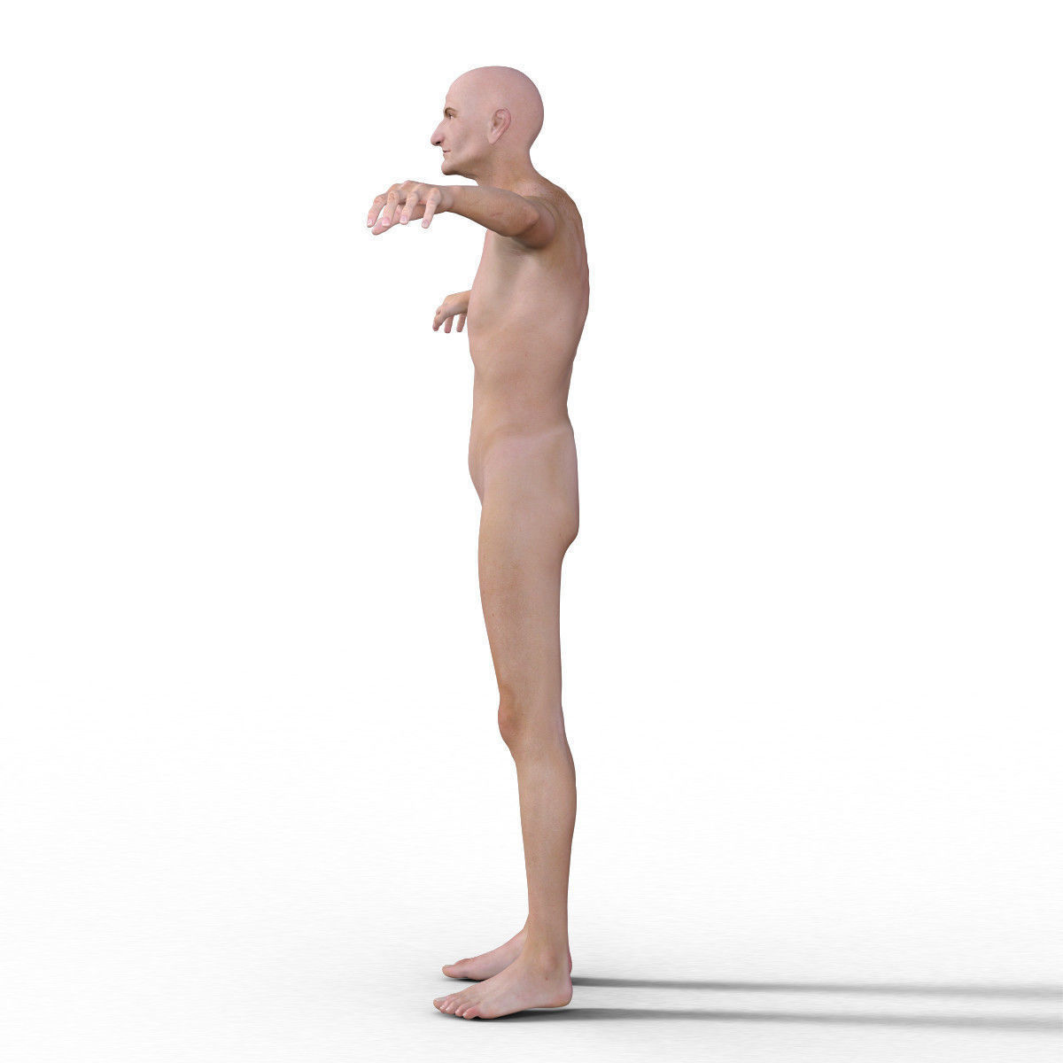 Realistic Old Man - Rigged Low-poly 3D model_3