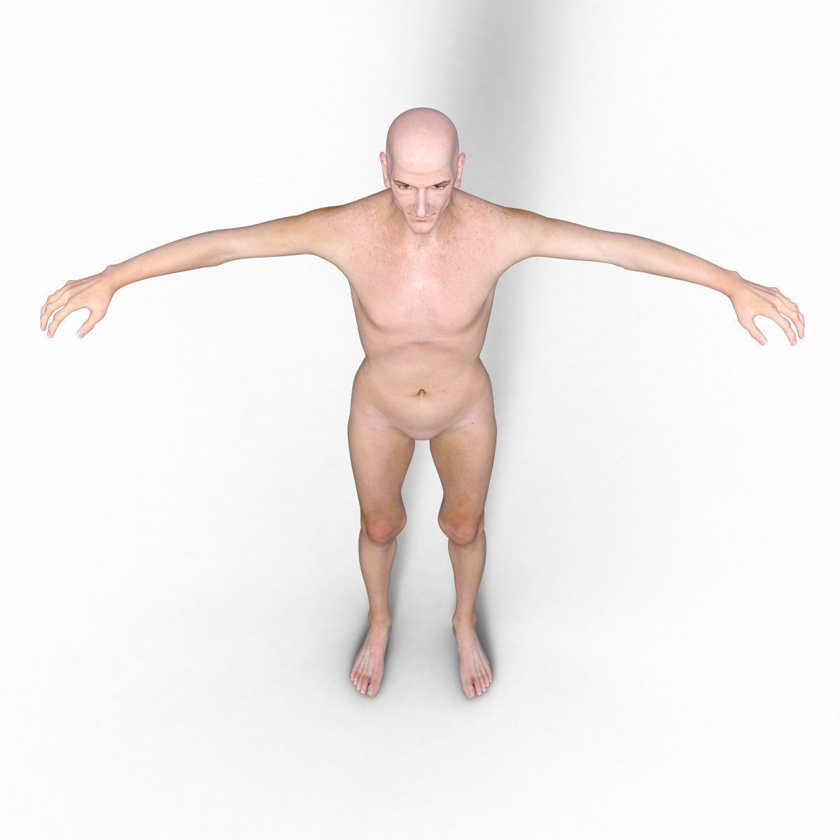 Realistic Old Man - Rigged Low-poly 3D model_10