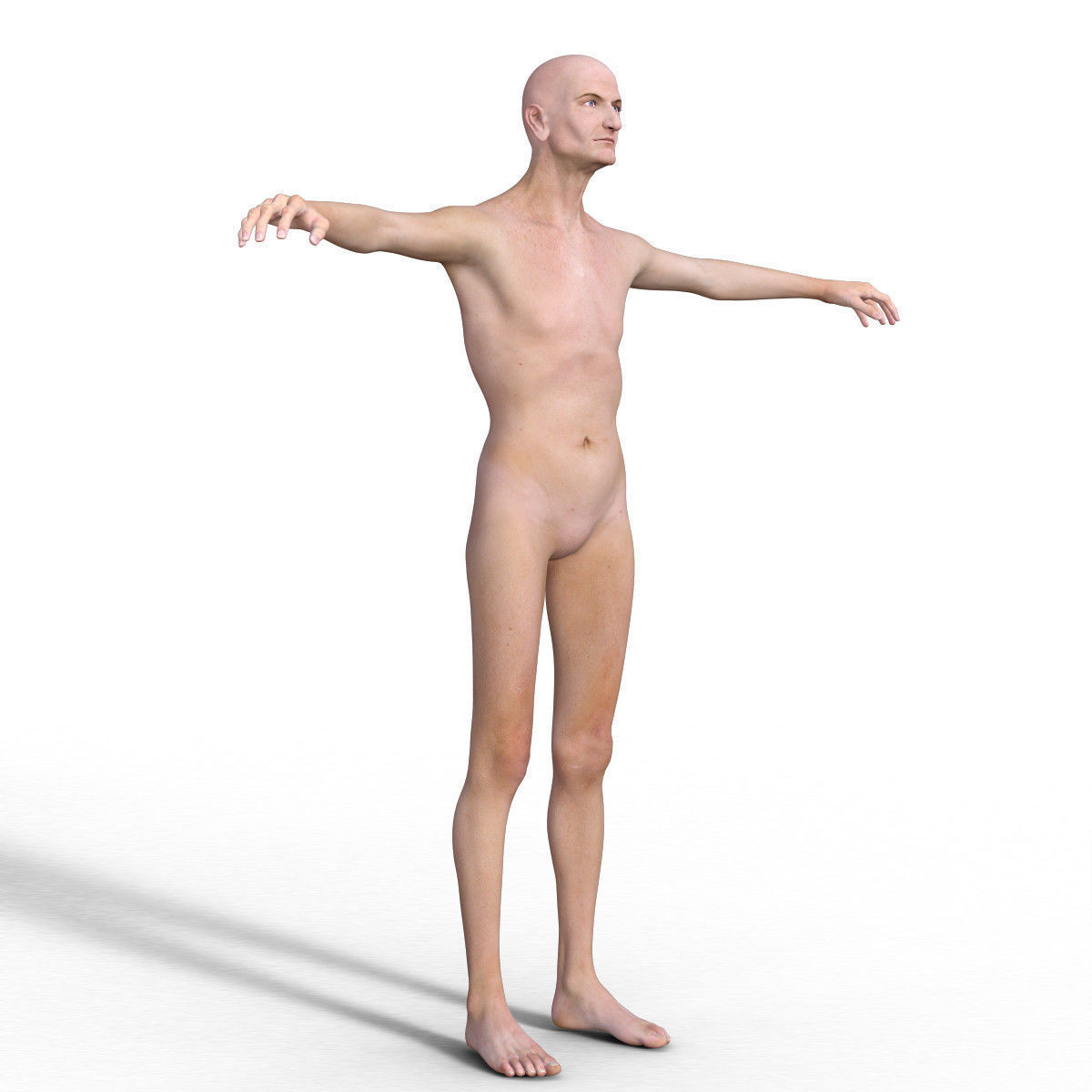 Realistic Old Man - Rigged Low-poly 3D model_8