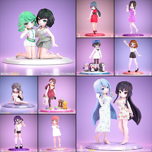 May 2025 Cute Mini Figures Bundle - MiniCPsan  3D print model