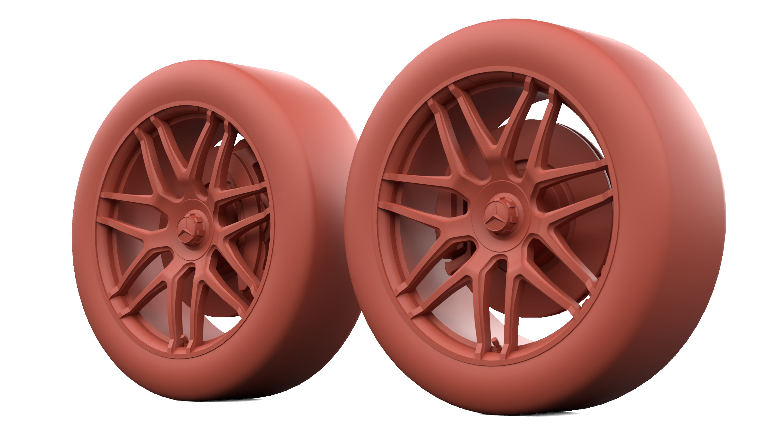 Mercedes-Benz G-Class Wheel with Brake Disc Low-poly 3D model_10