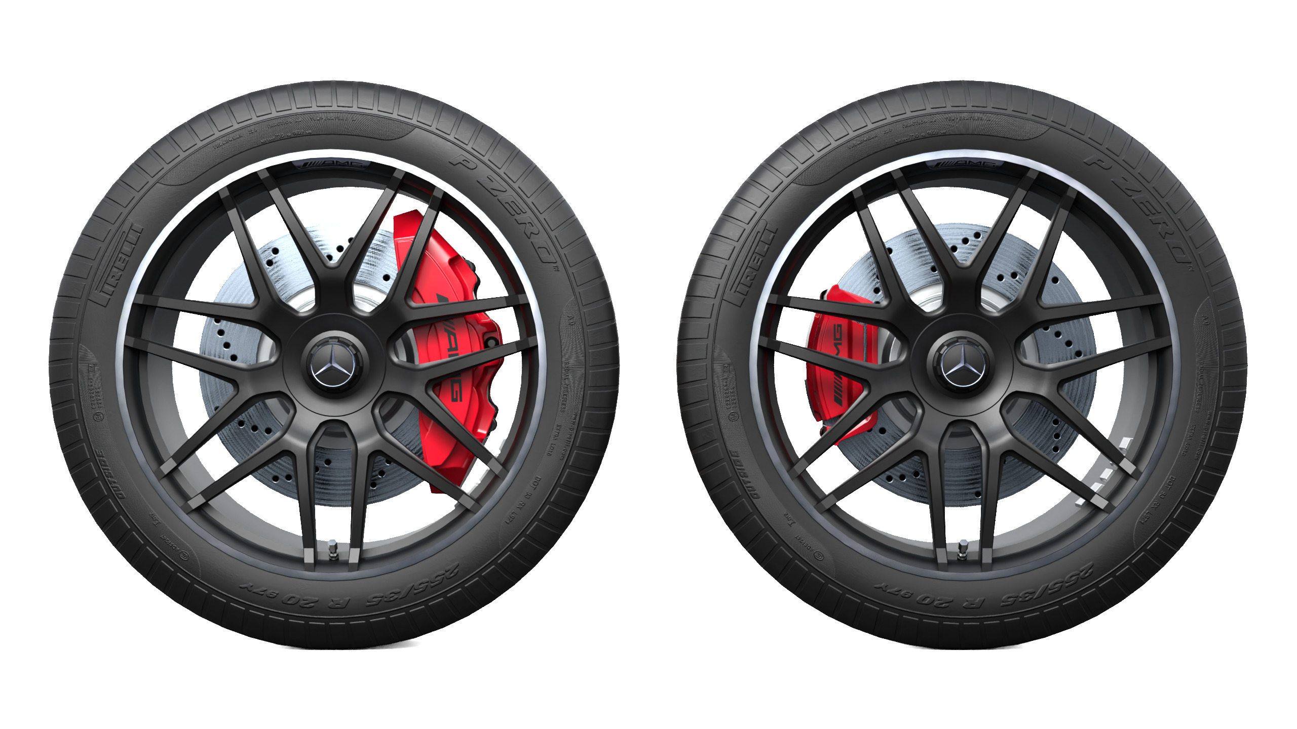 Mercedes-Benz G-Class Wheel with Brake Disc Low-poly 3D model_1