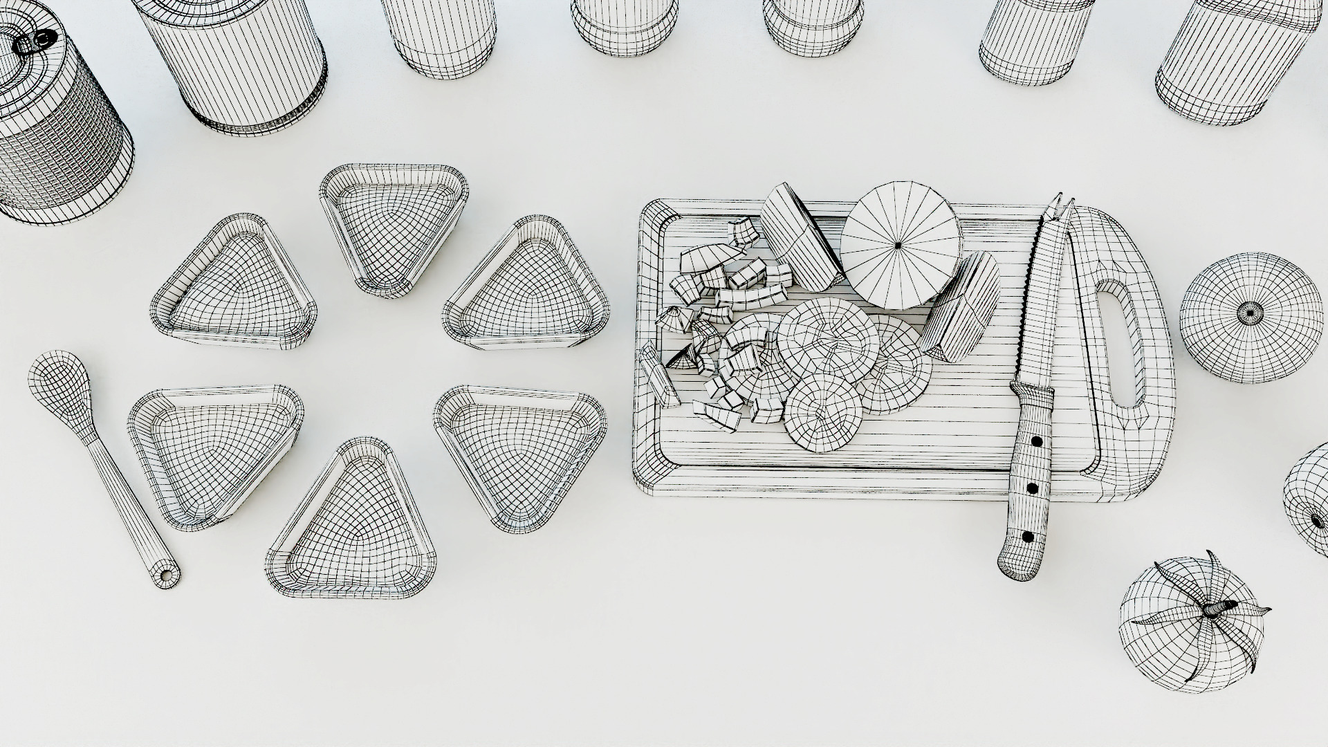 Tomato Low-poly 3D model_12