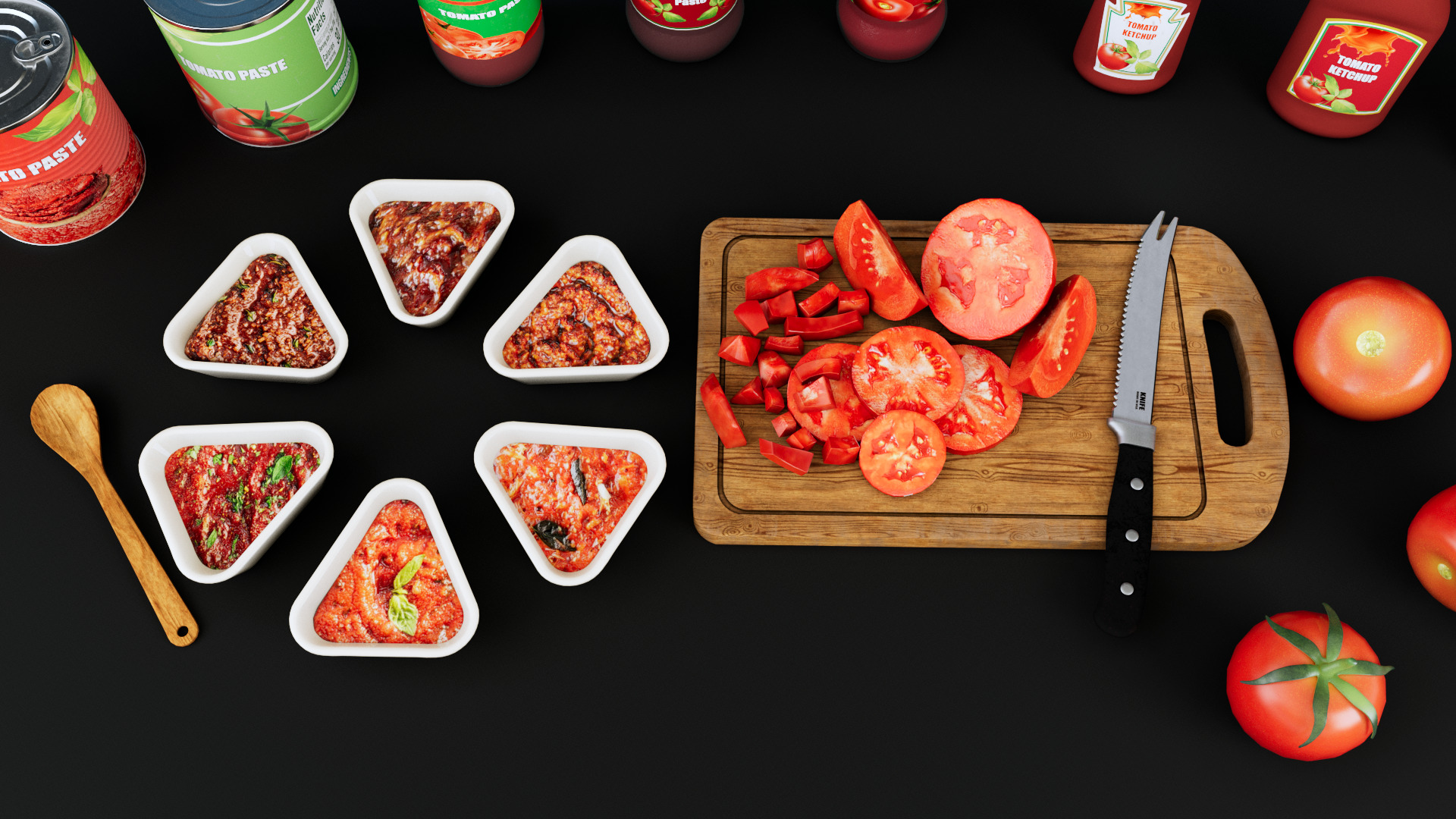 Tomato Low-poly 3D model_5