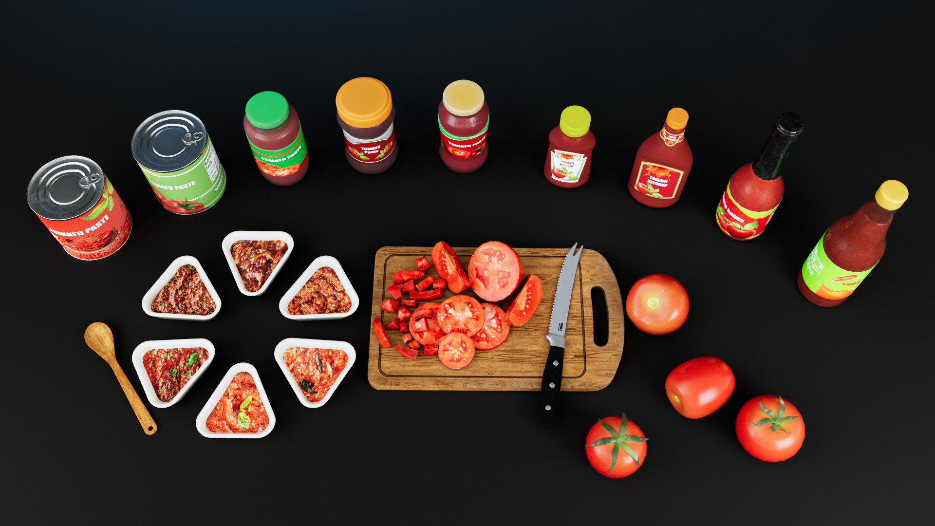 Tomato Low-poly 3D model_3