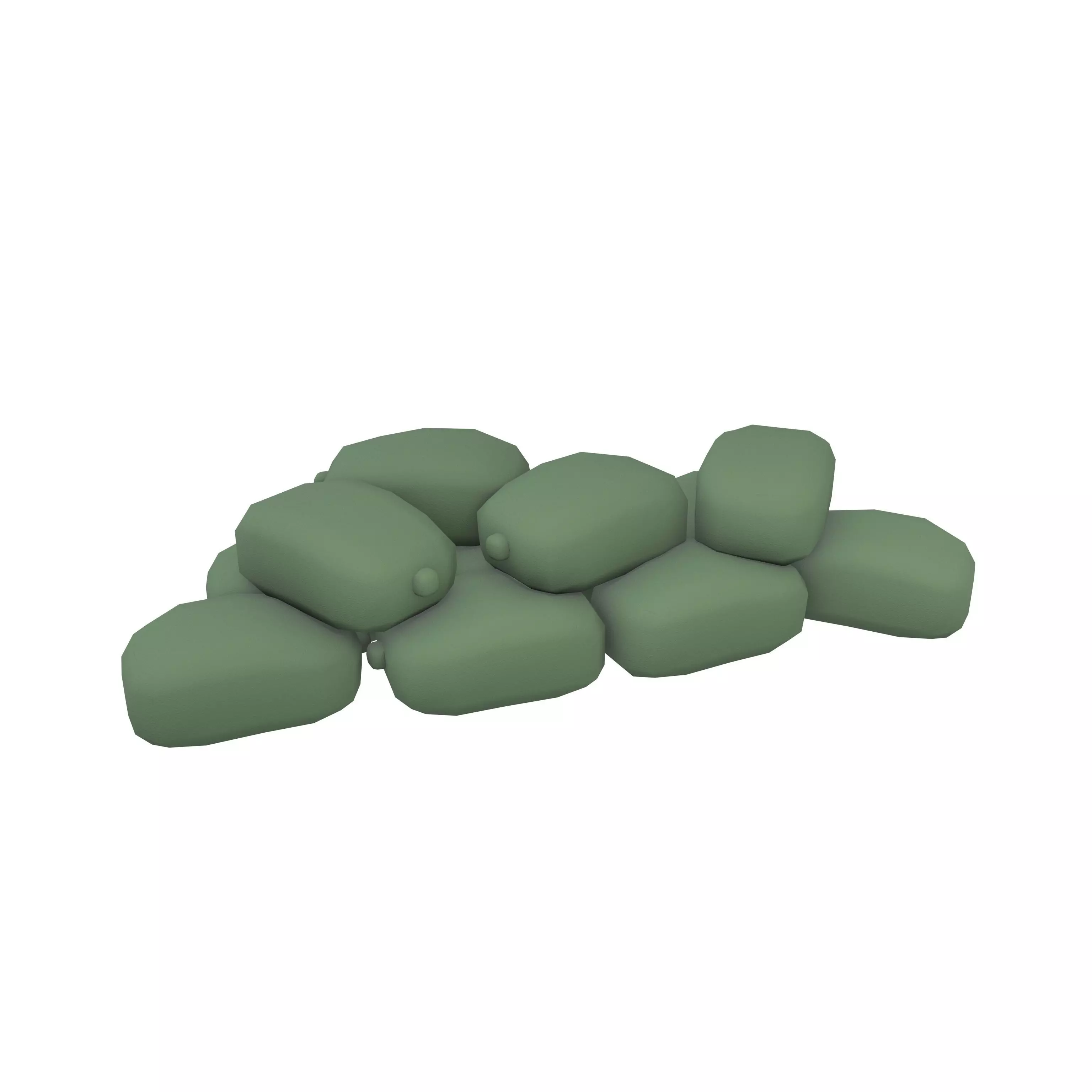 Battlefield Sandbag v1 002 Low-poly 3D model_0