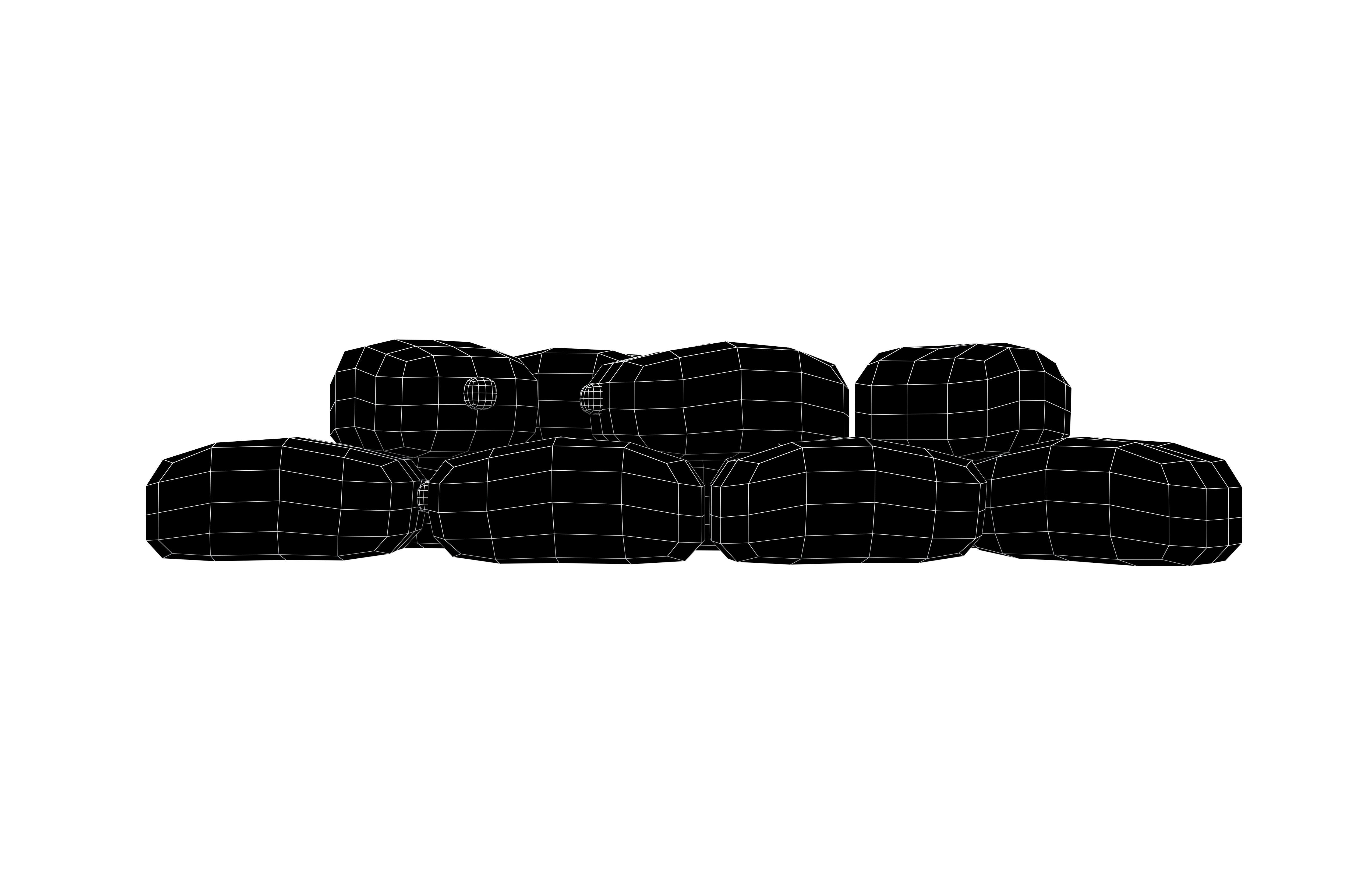 Battlefield Sandbag v1 002 Low-poly 3D model_5