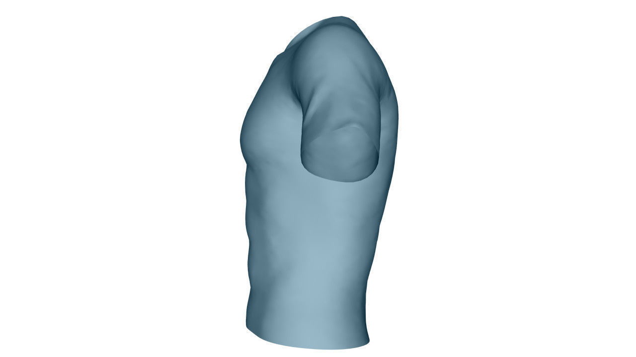 Realistic T-Shirt - Low Poly Low-poly 3D model_3