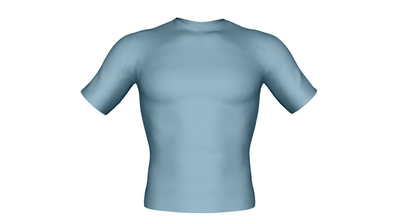 Realistic T-Shirt - Low Poly Low-poly 3D model_1