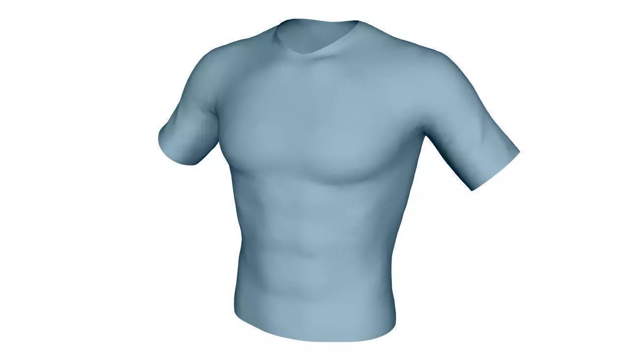 Realistic T-Shirt - Low Poly Low-poly 3D model_0
