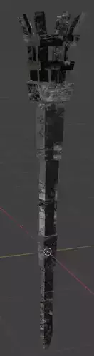 Low Poly Medivel Torch Non Rigged