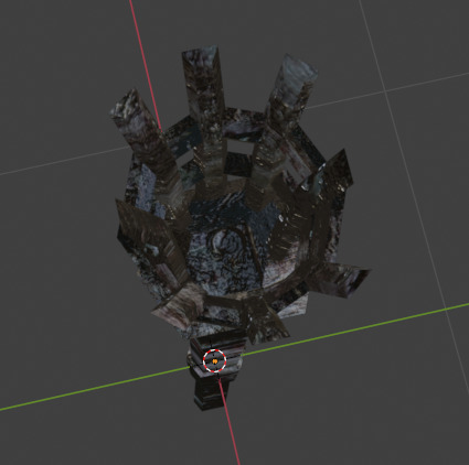 Low Poly Medivel Torch Non Rigged Free 3D model_1