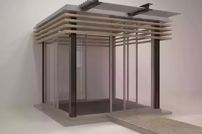 Garden House Free low-poly 3D model