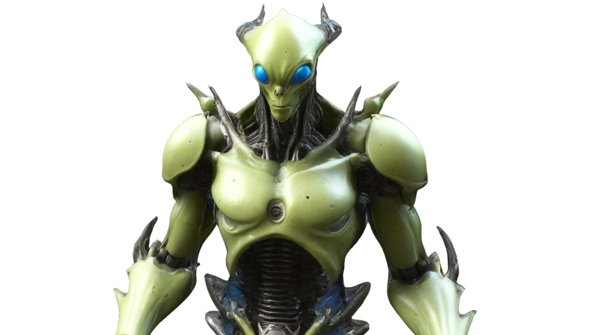 Alien Cyborg Sci Fi Creature Low-poly 3D model_2