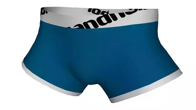 Realistic Underwear Boxer - Low Poly