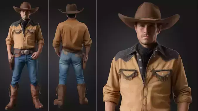 Cowboy Realistic Western Gunslinger
