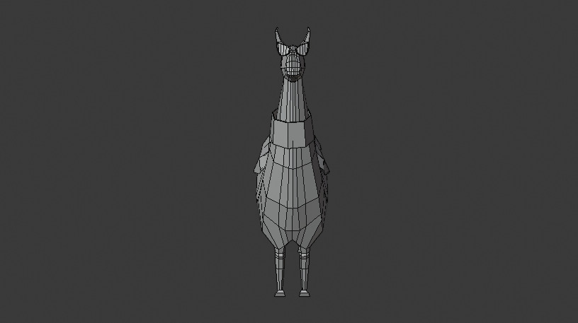 Low Poly Llama Set 3D model_5