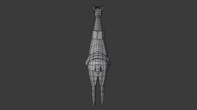 Low Poly Llama Set 3D model_11